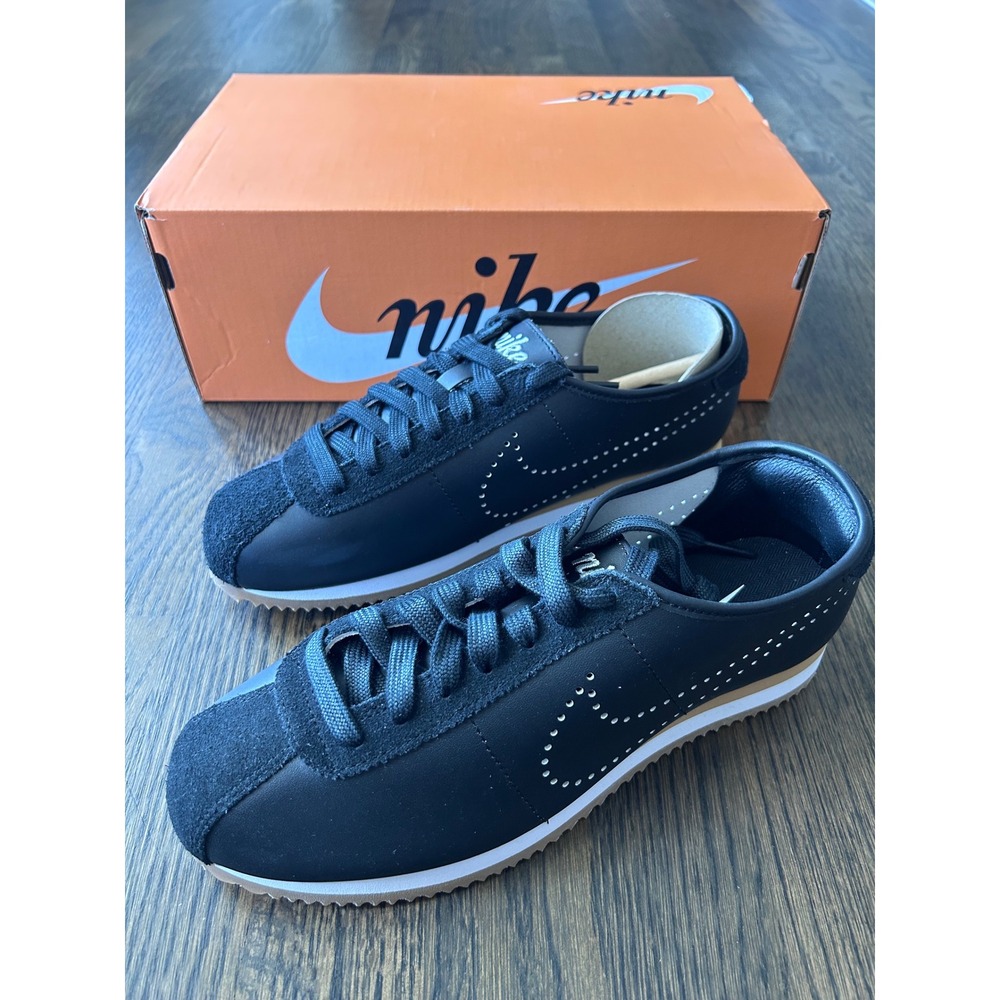 Nike Cortez LT Black White Gum Light Brown Shoes Womens Size 7.5 HQ1841-002